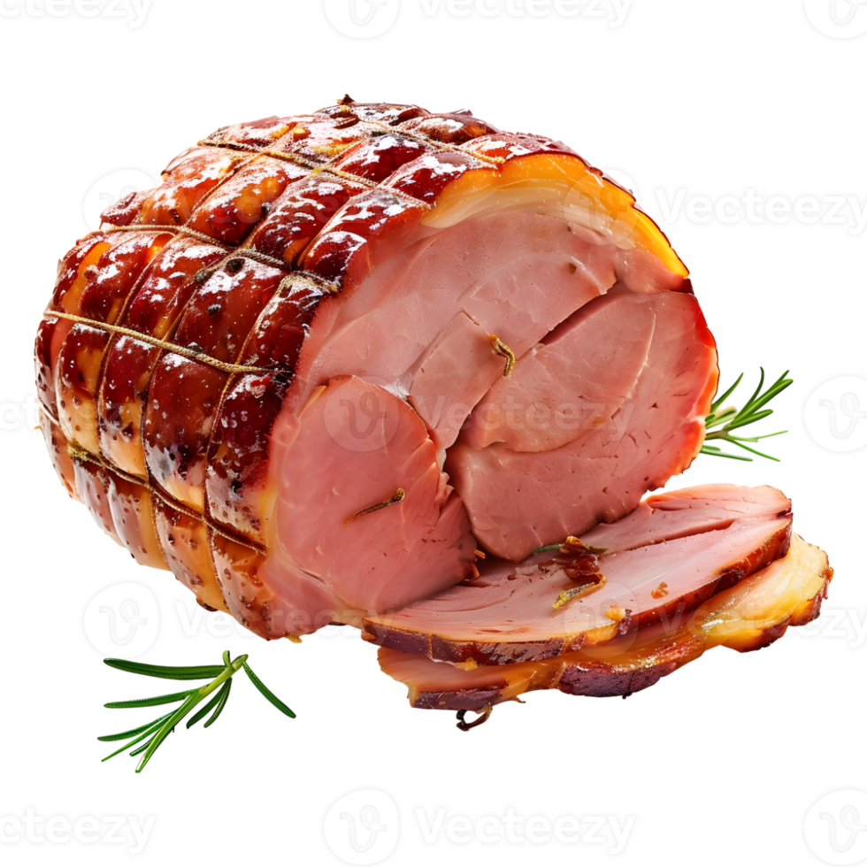 Sliced Ham on Transparent Background png