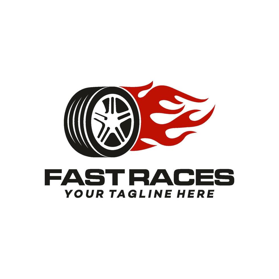 tire fire logo symbol template illustration design vector