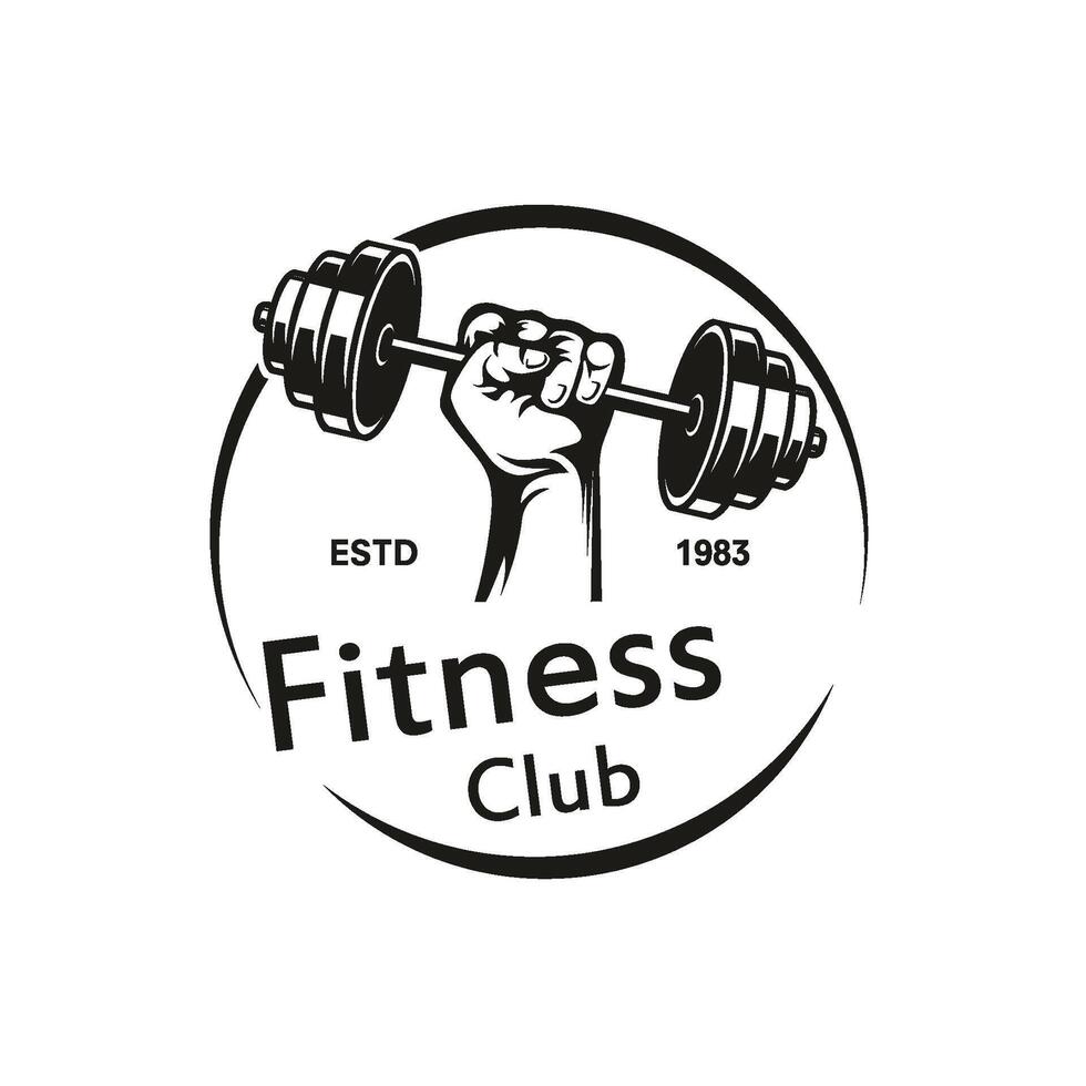 fitness logo template illustration design vector