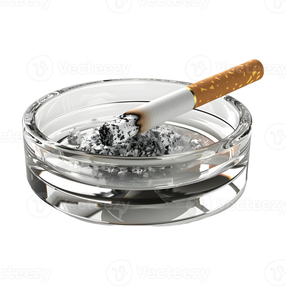 Cigarette in Ashtray on Transparent Background png