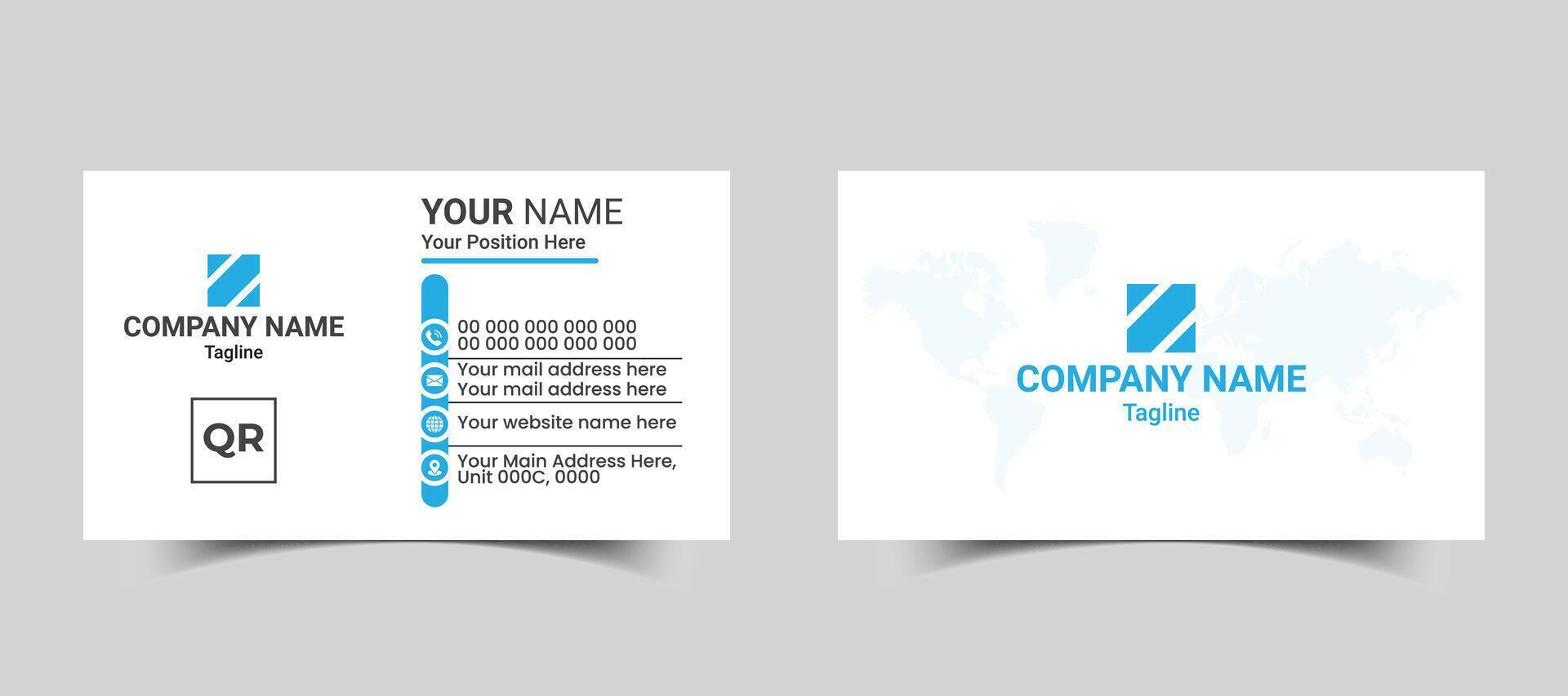 Corporate and clean business card design template, card template, visiting card, and business card template. vector