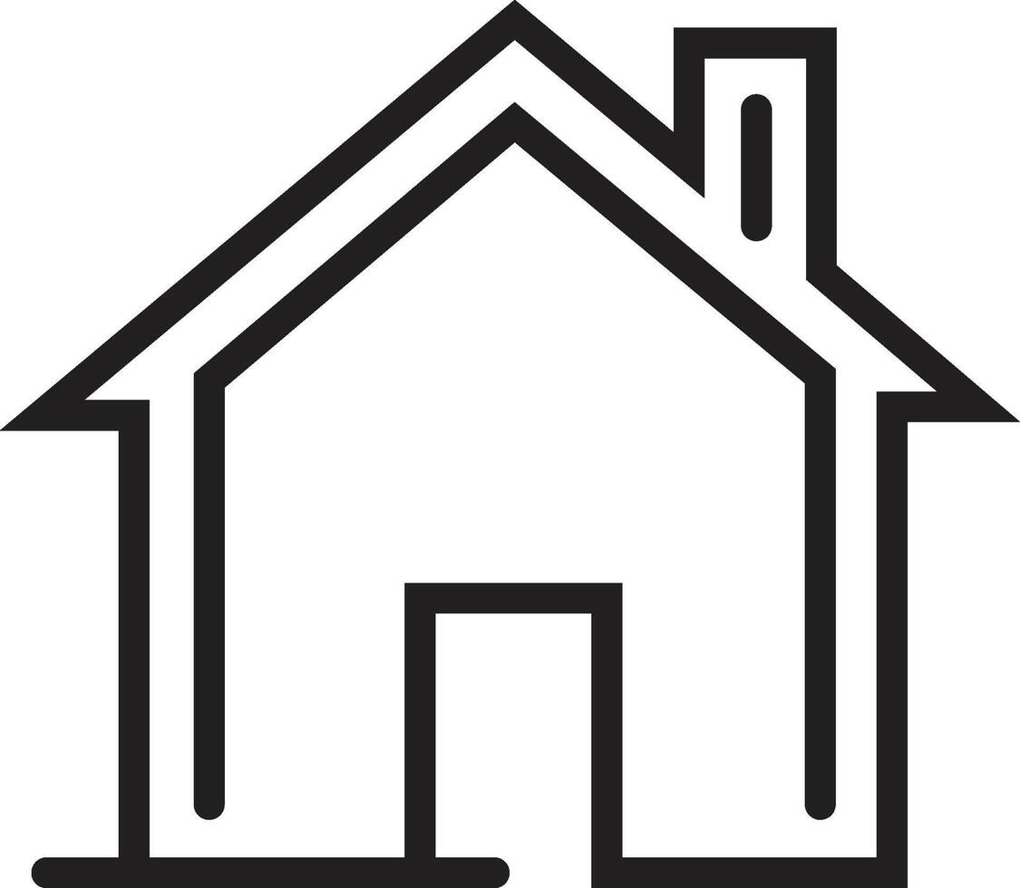 House flat icon clip art design object. Single high quality outline symbol vector