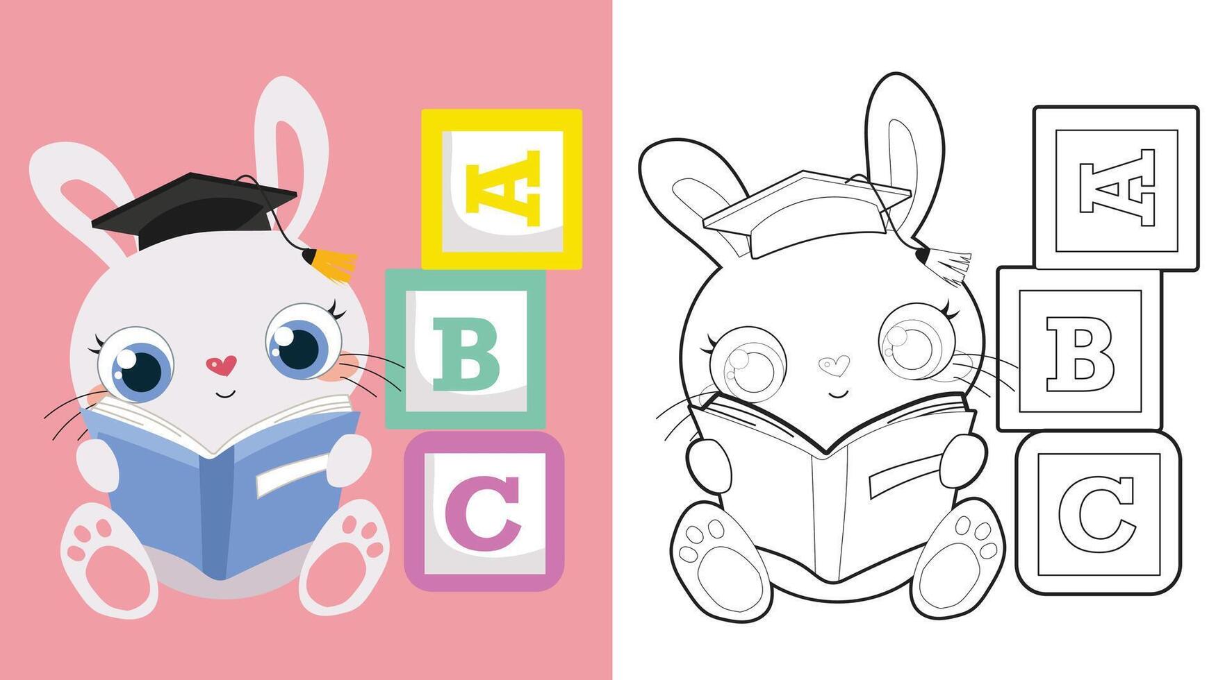 Coloring page worksheet for children. Coloring activity for kids vector