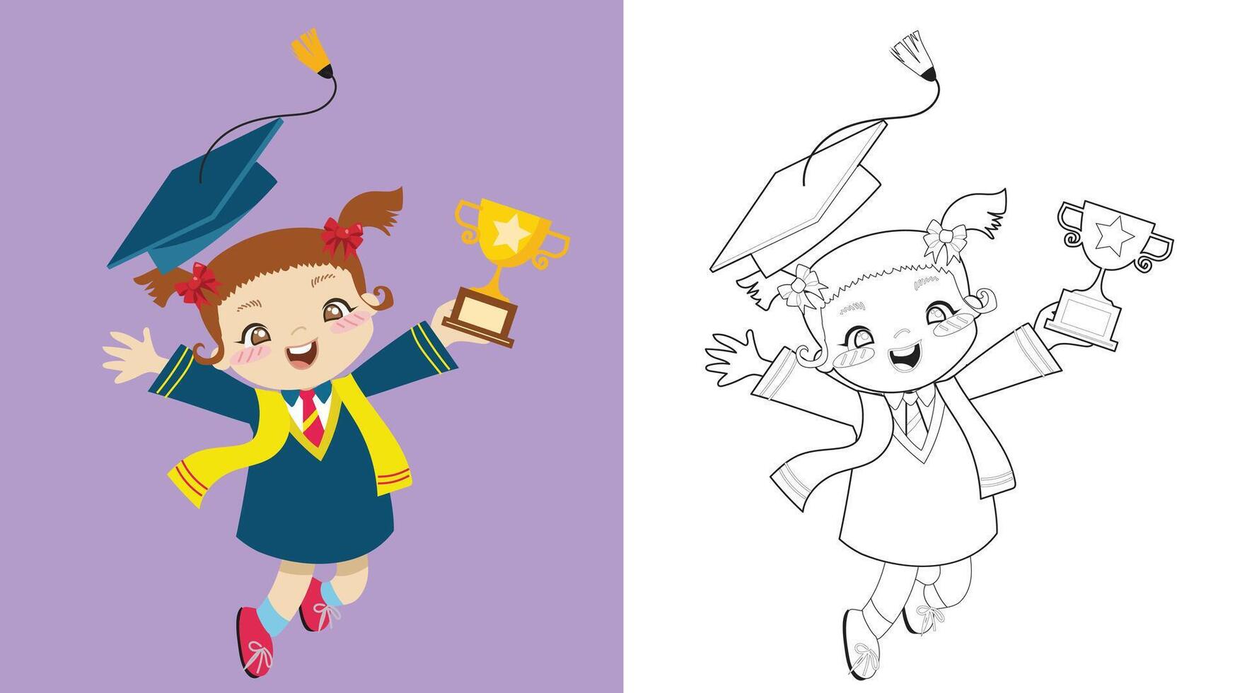 Coloring page worksheet for children. Coloring activity for kids vector