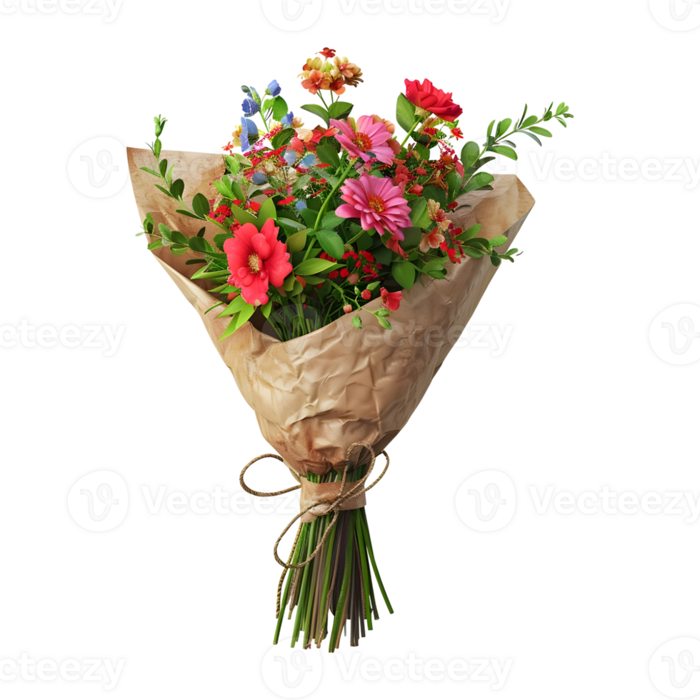 Colorful Flowers Bokeh on Transparent Background png