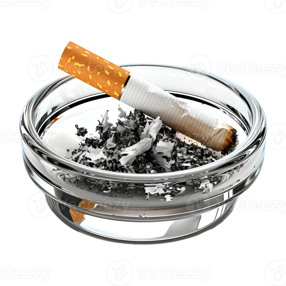 Cigarette in Ashtray on Transparent Background png