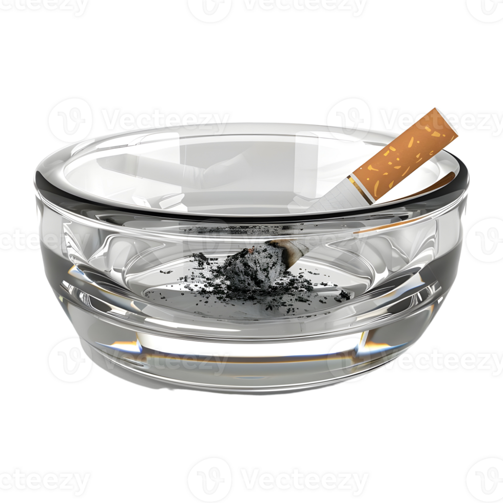 Cigarette in Ashtray on Transparent Background png