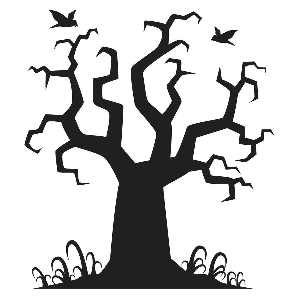 Halloween Tree Silhouette vector