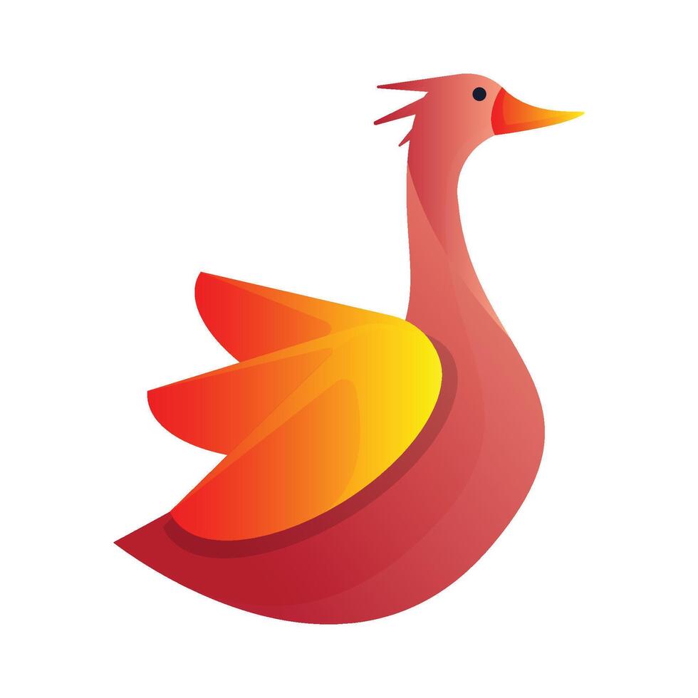 Modern Duck Logo vector