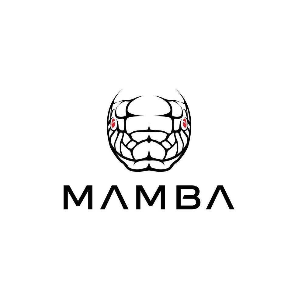 Mamba snake logo dsign template illustration vector