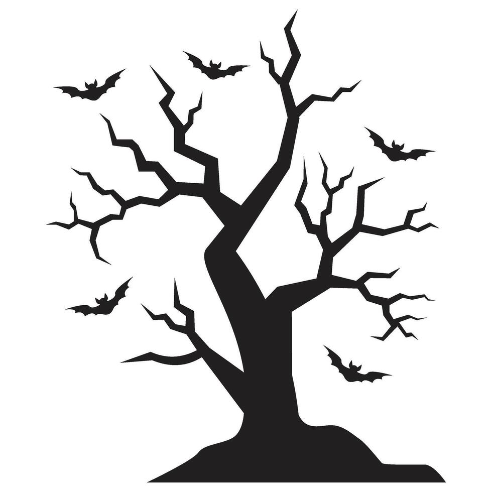 Halloween Tree Silhouette vector