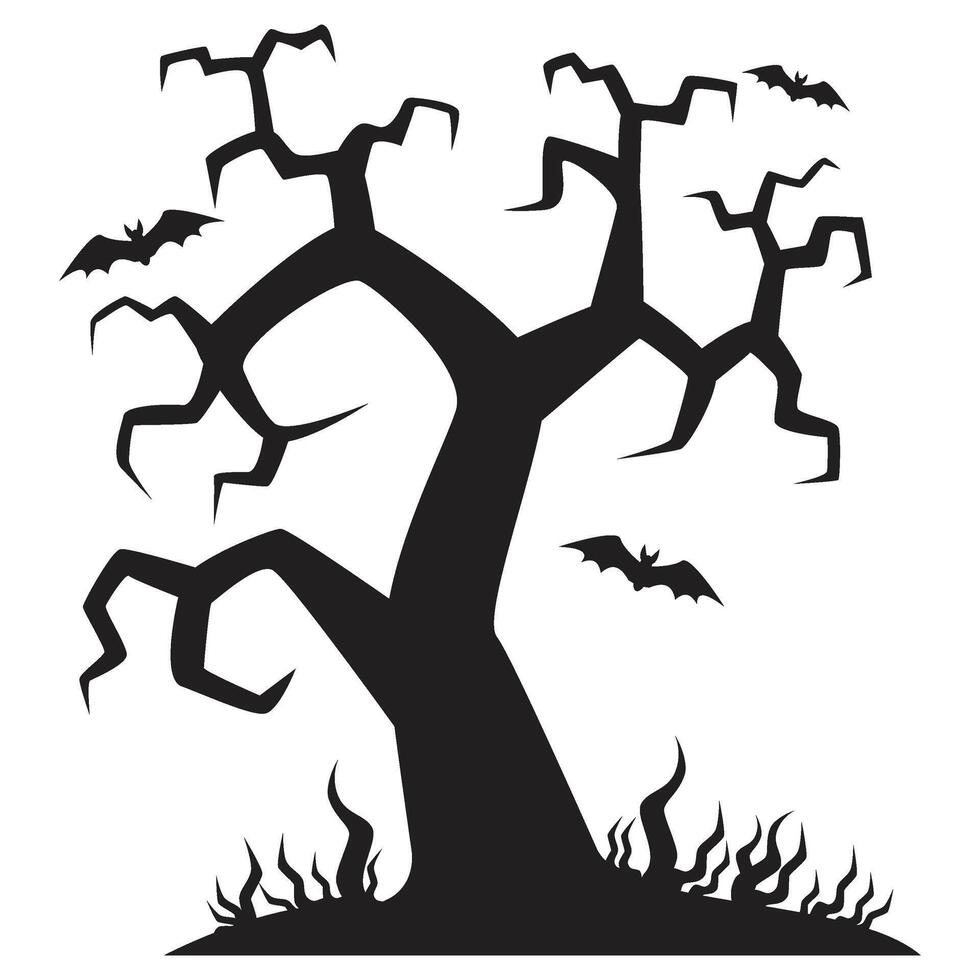 Halloween Tree Silhouette vector