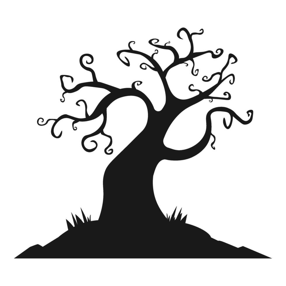 Halloween Tree Silhouette vector