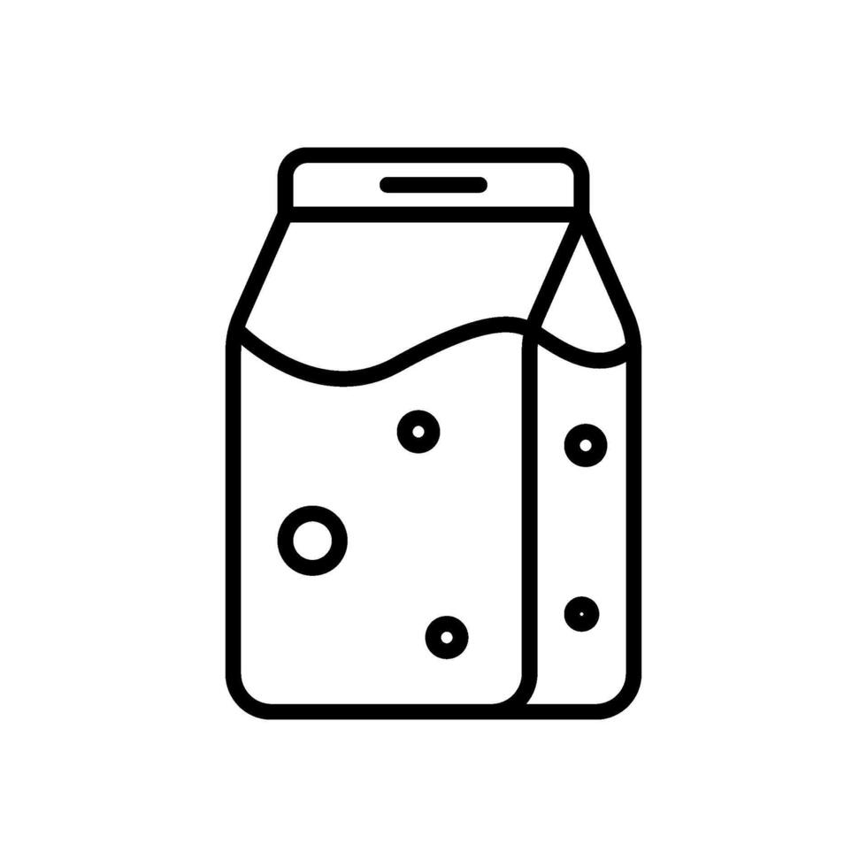 milk box, line icon, isolated background vector