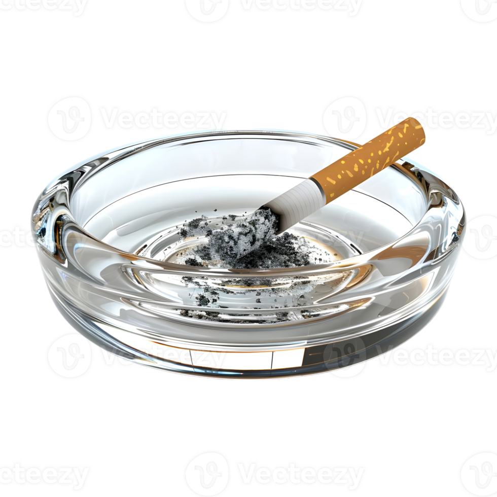 Cigarette in Ashtray on Transparent Background png