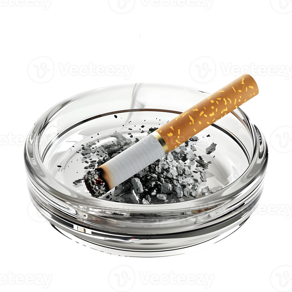 Cigarette in Ashtray on Transparent Background png
