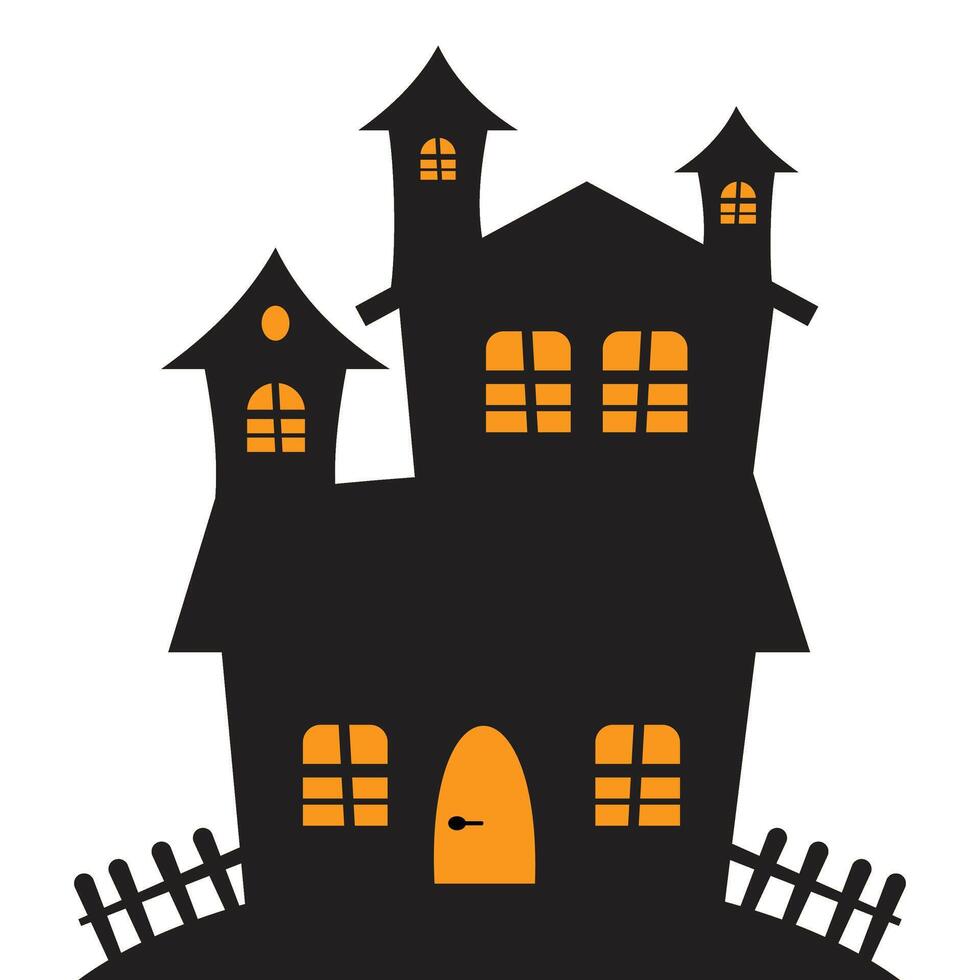 Halloween House Silhouette vector