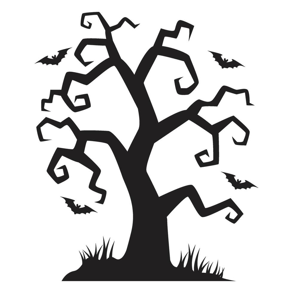 Halloween Tree Silhouette vector