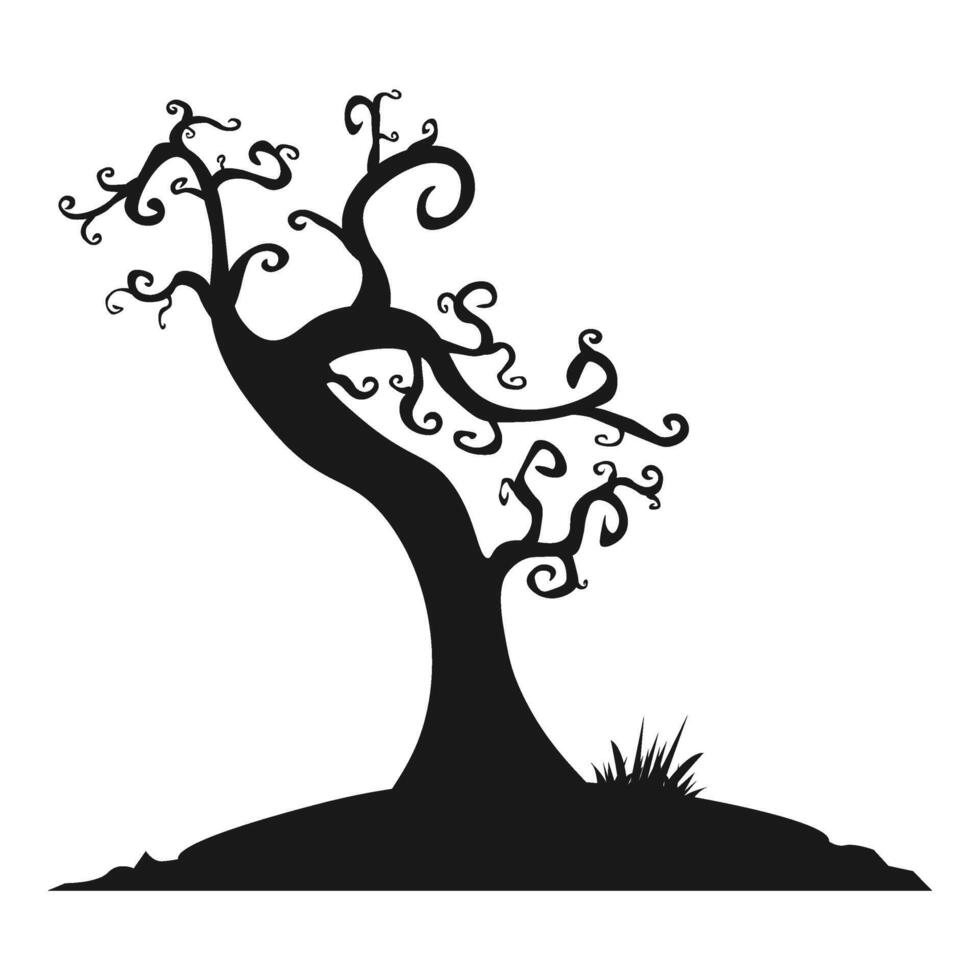 Halloween Tree Silhouette vector