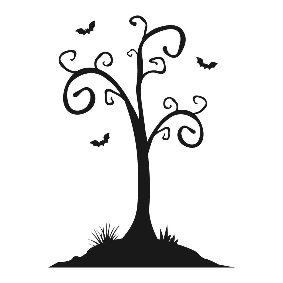 Halloween Tree Silhouette vector