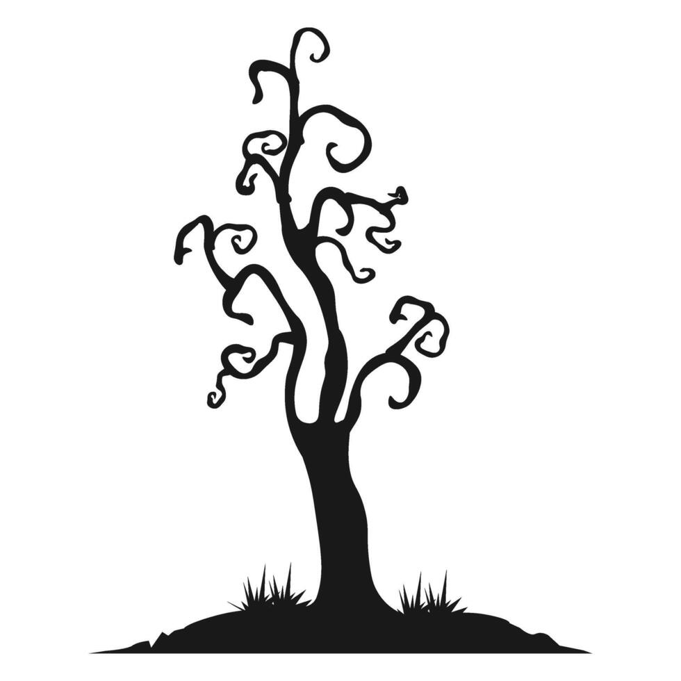 Halloween Tree Silhouette vector