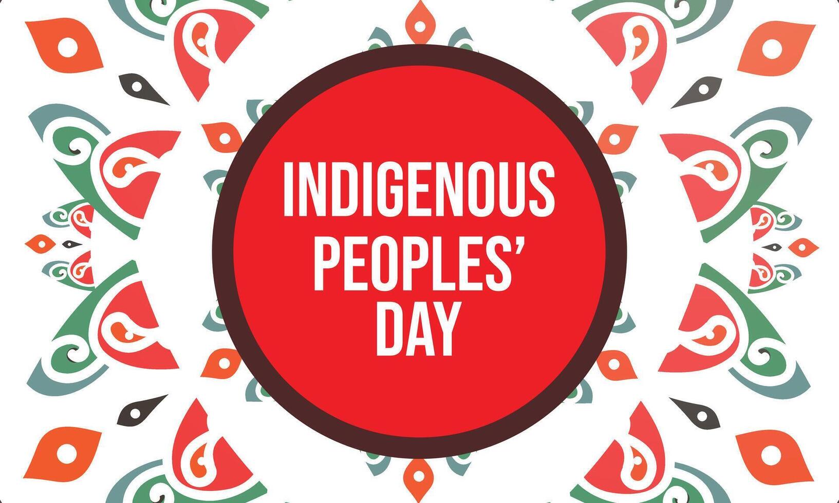 Indigenous Peoples Day. background, banner, card, poster, template. illustration. vector