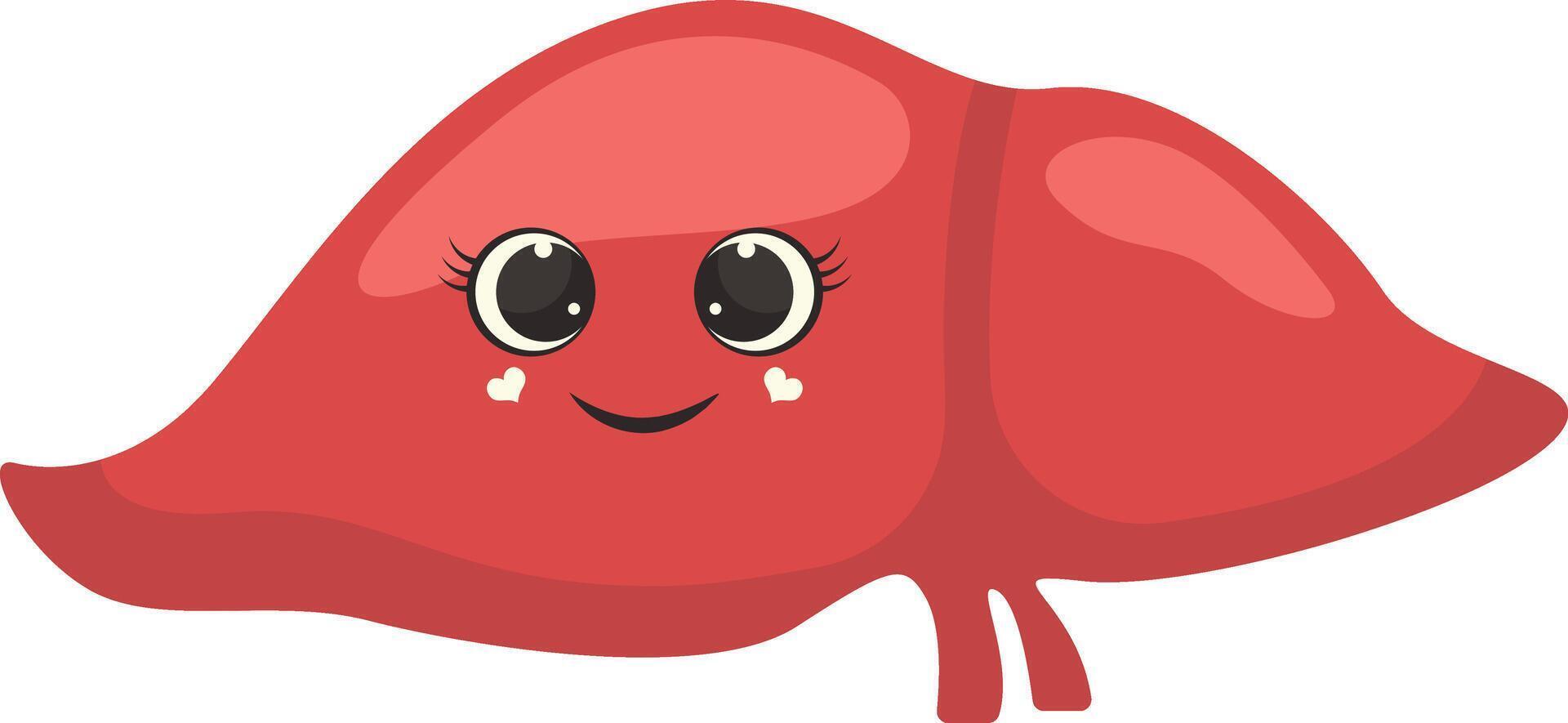Cute Human Internal Organs Character. Illustration in Cartoon Design. vector