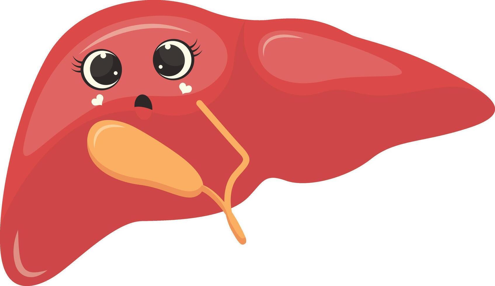 Cute Human Internal Organs Character. Illustration in Cartoon Design. vector