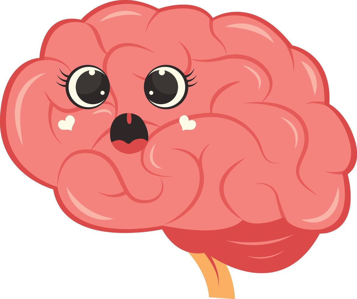 Cute Human Internal Organs Character. Illustration in Cartoon Design. vector