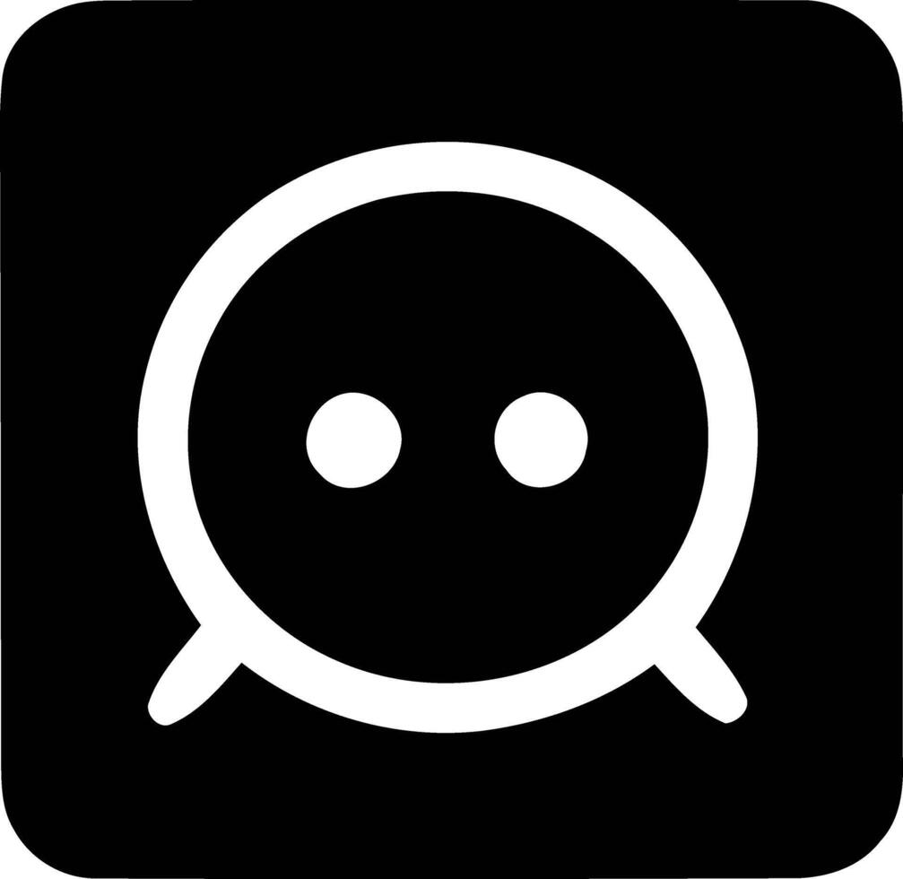 Essential Emote, Minimalist Icon for Communication Exchange. vector