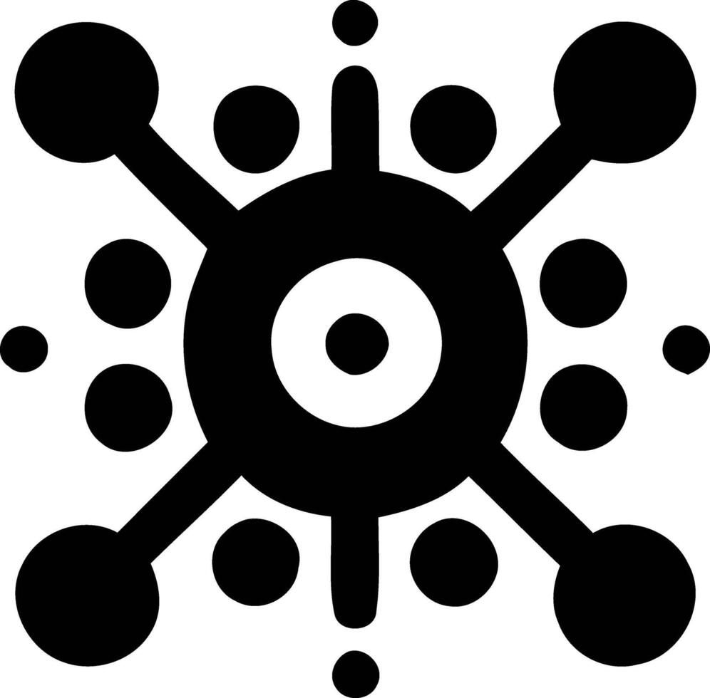 Network of Interconnections, A Minimalist Perspective. vector