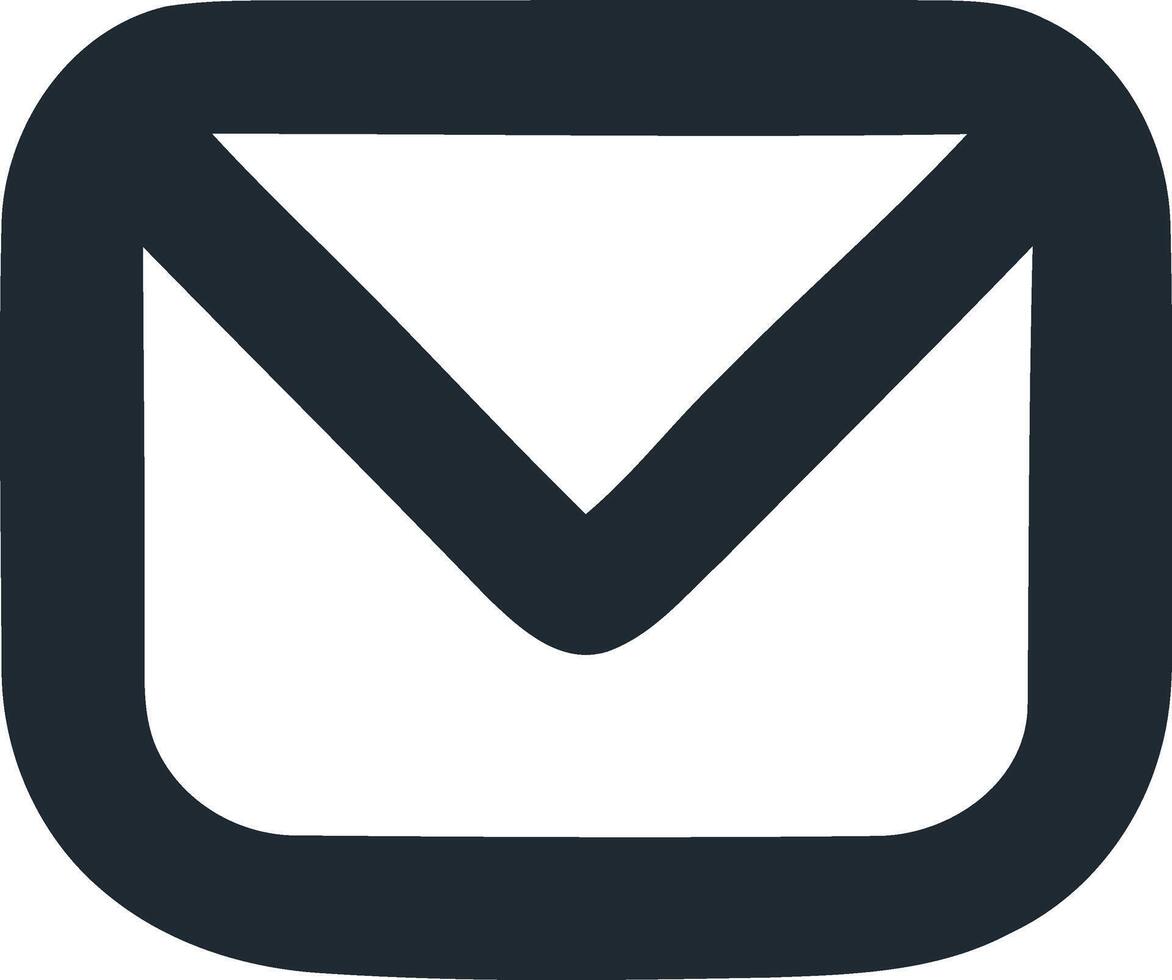 Minimalist Envelope Icon, Versatile Digital Art for Design Projects. vector
