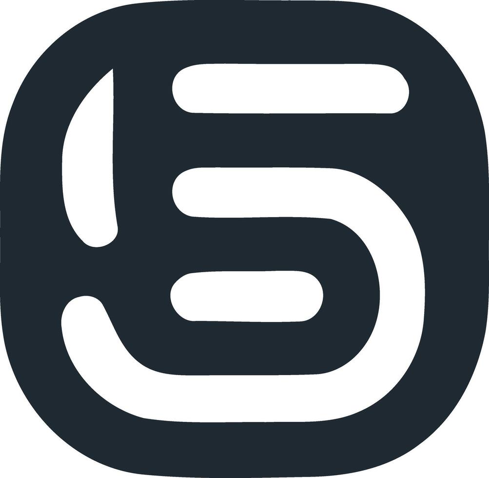 Minimalist Social Media Icon, The Unifying 'S' Across Platforms. vector