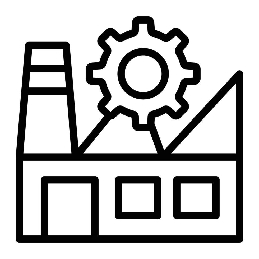 Manufacture Line Icon Design vector