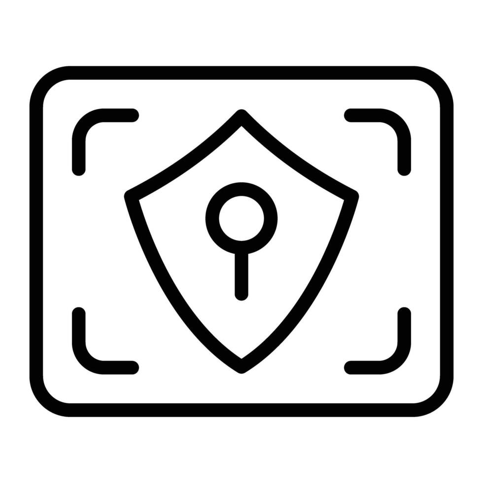Security Panel Line Icon Design vector