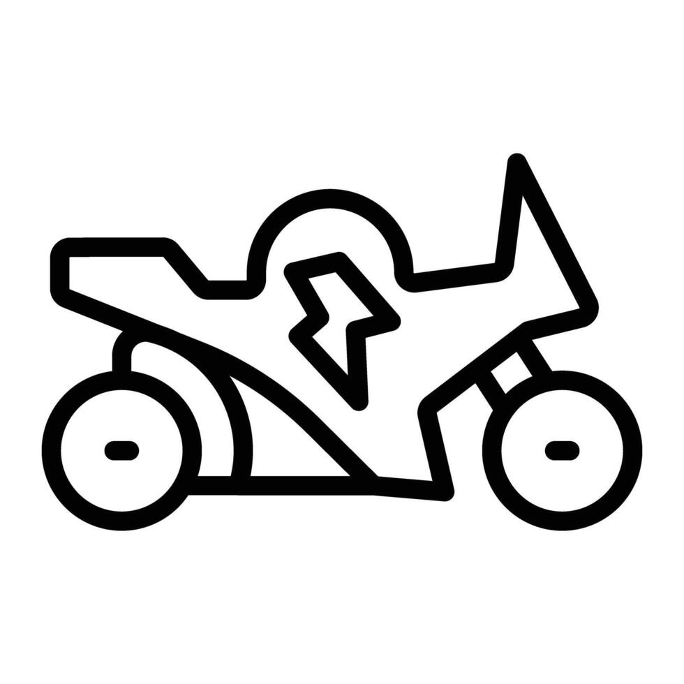 Motorcycle Line Icon Design vector