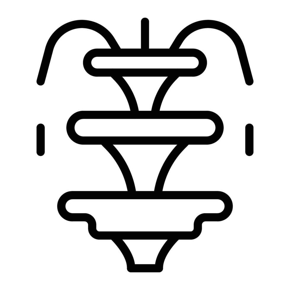 Fountain Line Icon Design vector