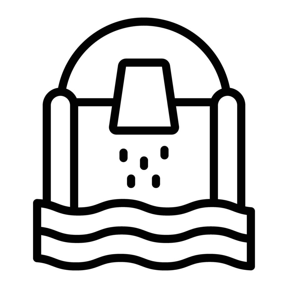 Bucket Line Icon Design vector