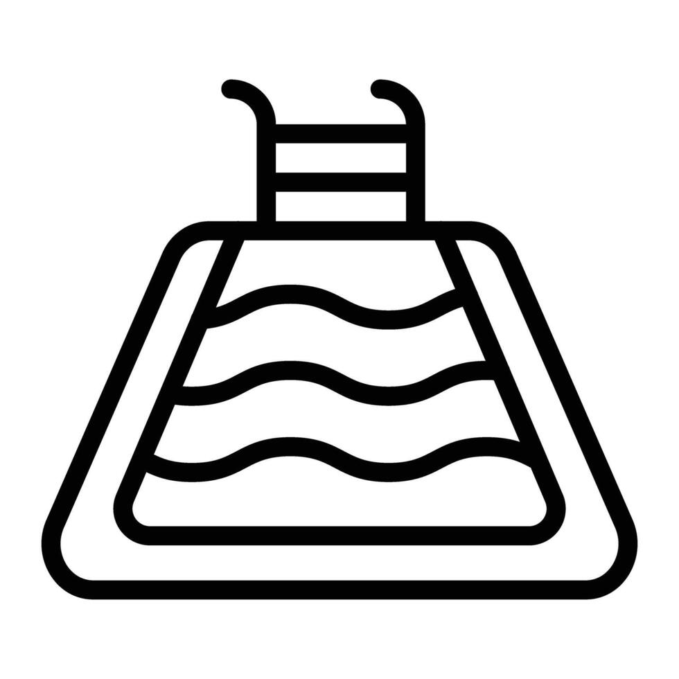 Swimming Pool Line Icon Design vector