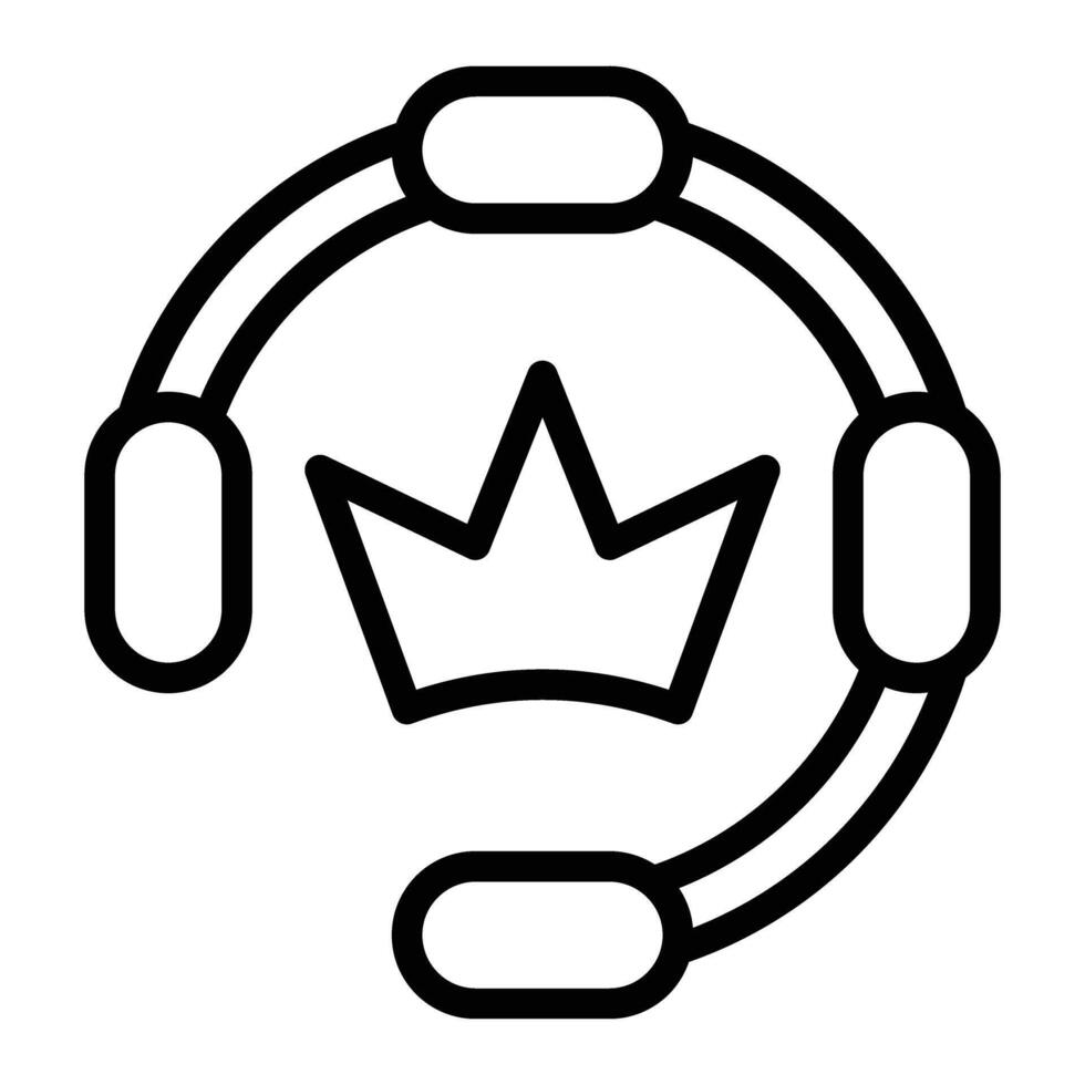 Premium Support Line Icon Design vector