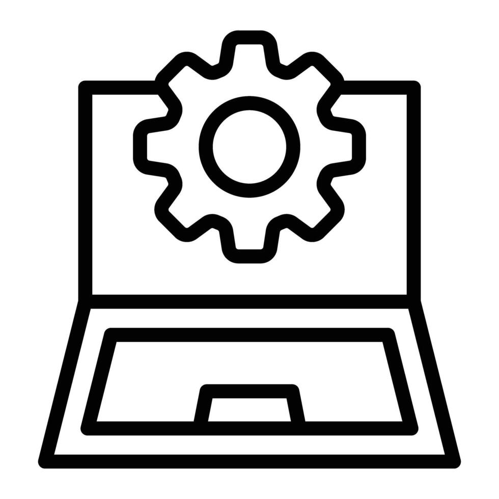 Notebook Support Line Icon Design vector