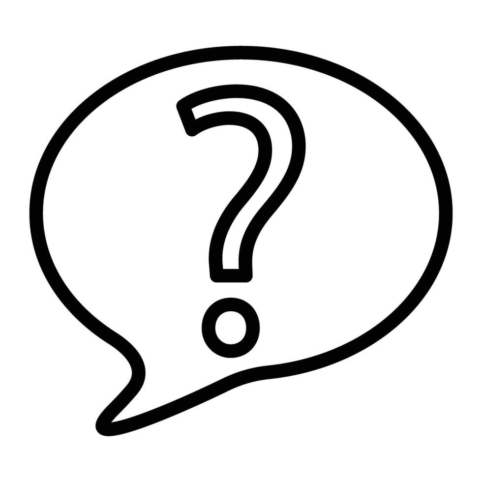 Question Line Icon Design vector