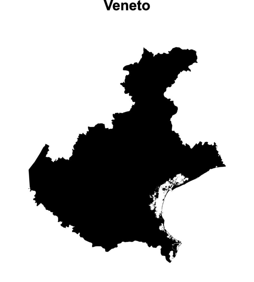 Veneto outline map vector