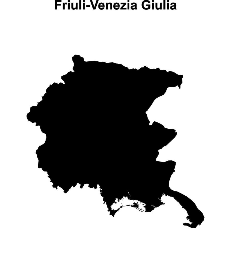 Friuli-Venezia Giulia outline map vector