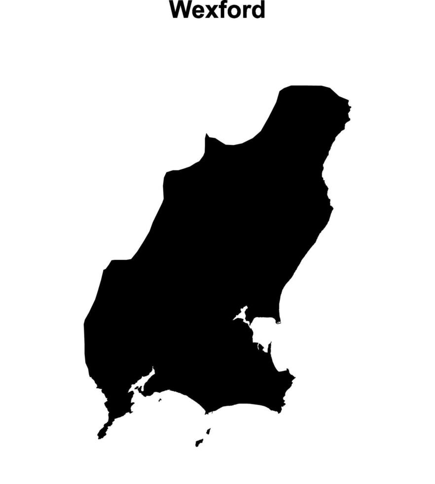 Wexford outline map vector