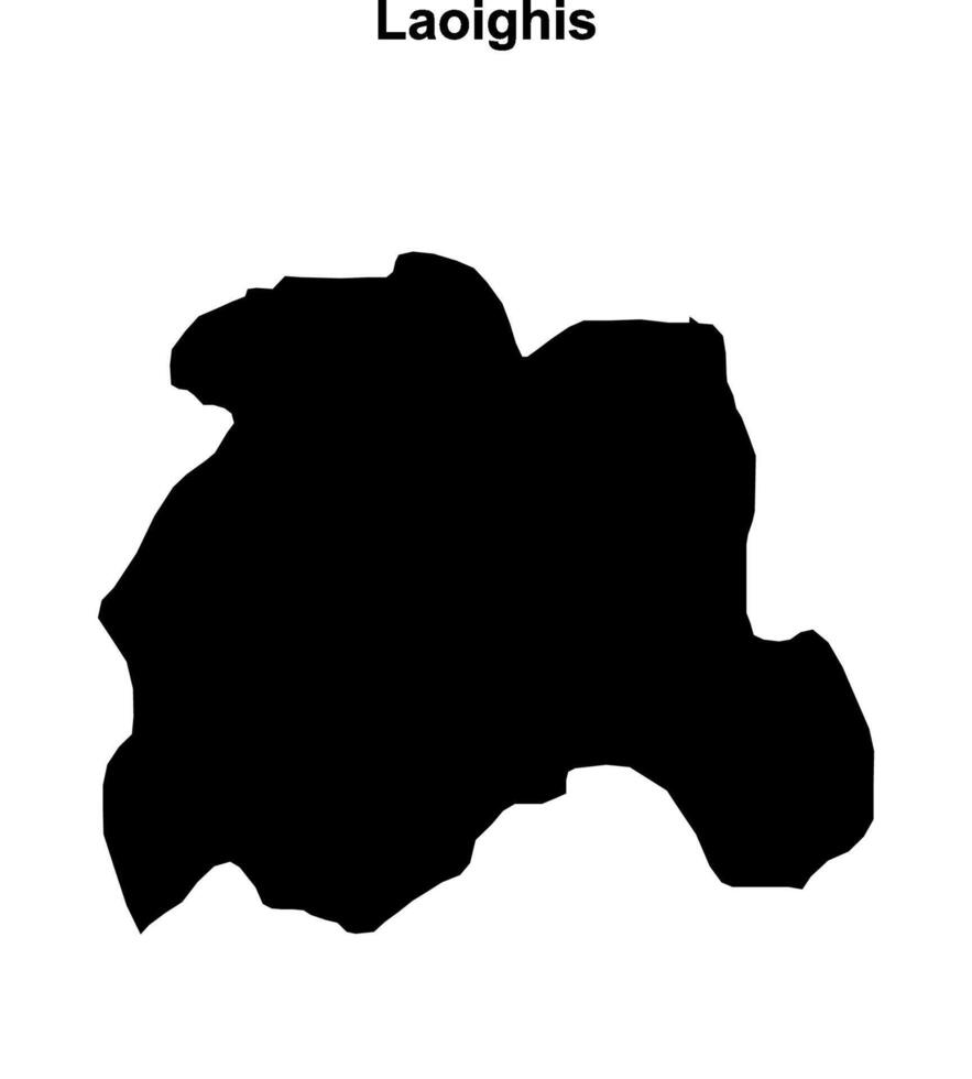 Laoighis outline map vector