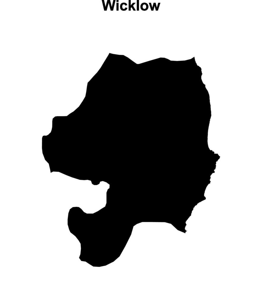 Wicklow outline map vector