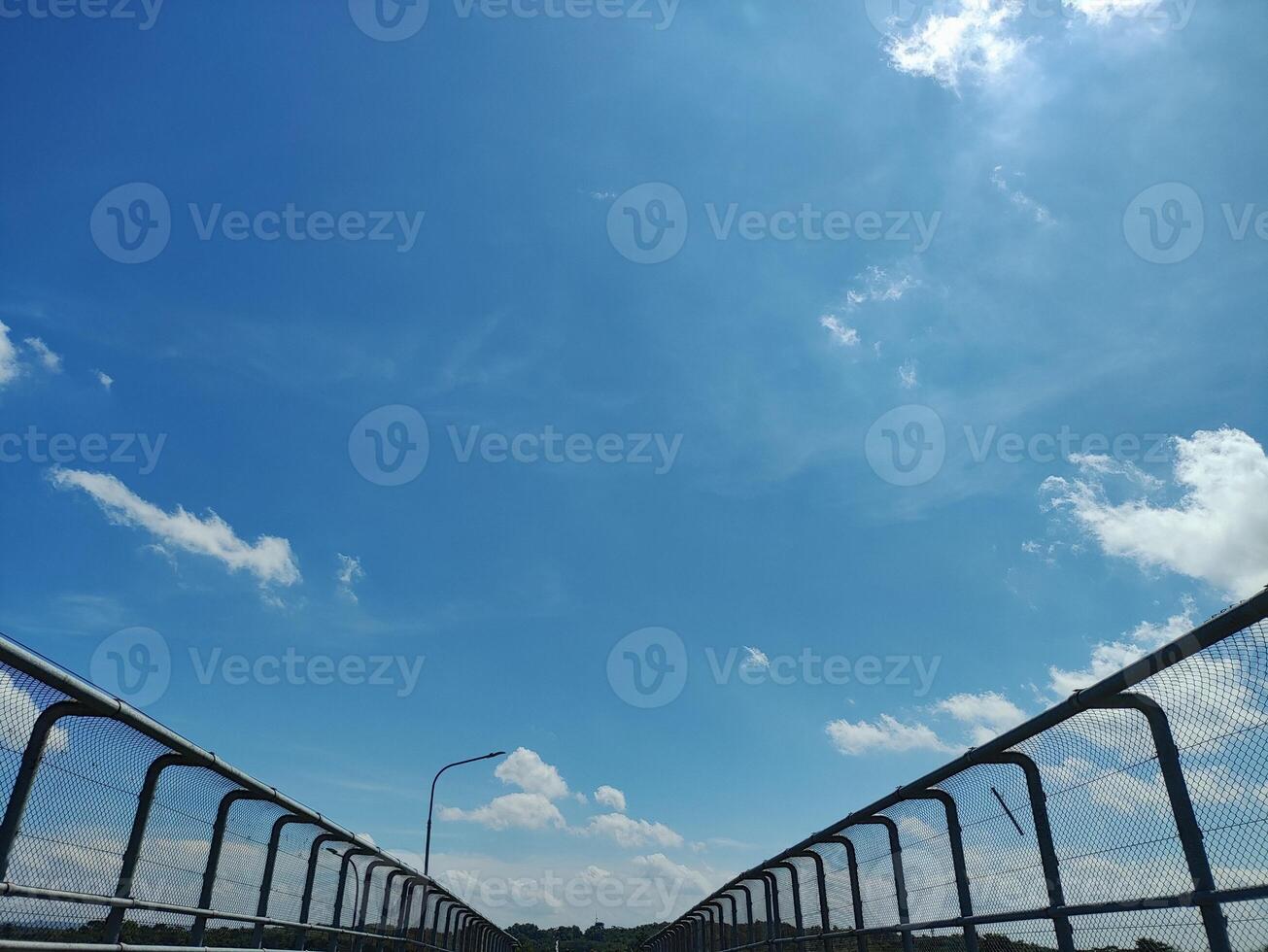 street view on the flyover with safety wire on two sides photo