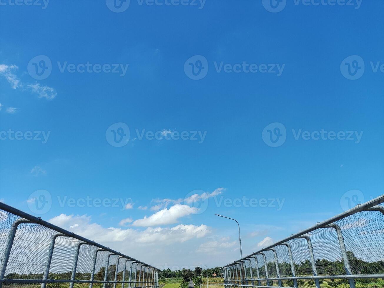 street view on the flyover with safety wire on two sides photo
