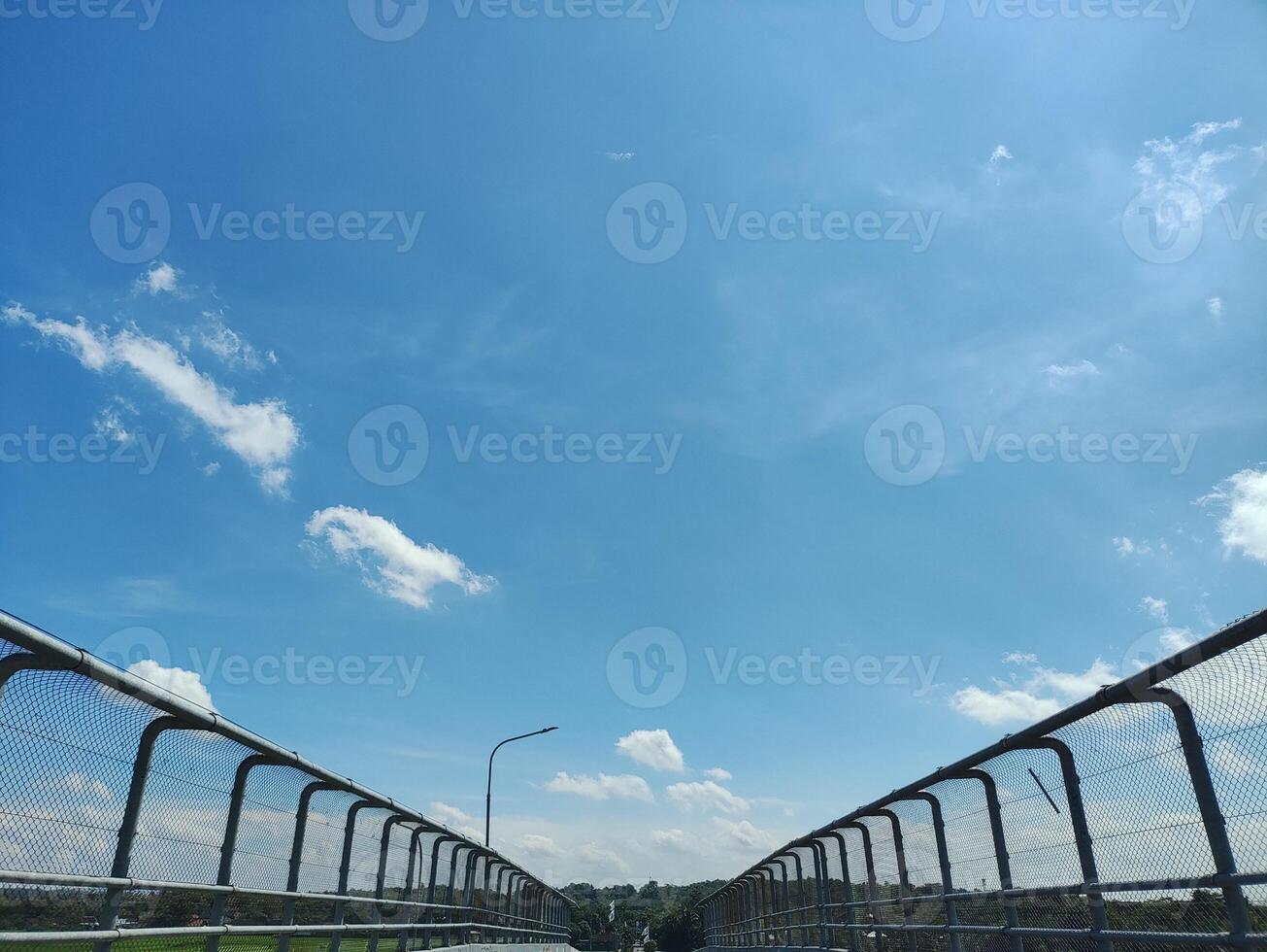 street view on the flyover with safety wire on two sides photo